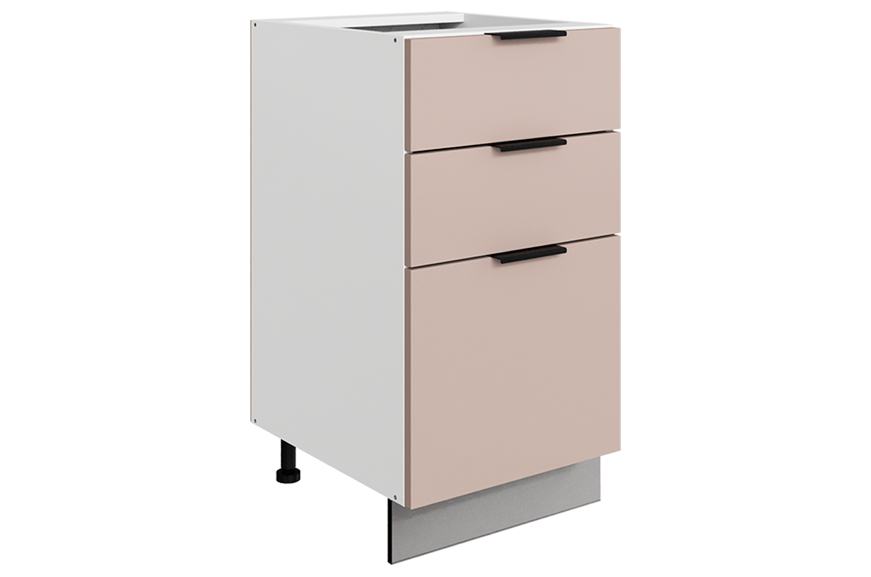 Стоун Шкаф рабочий L400 Старт (3 ящ.) (белый/грей софттач)