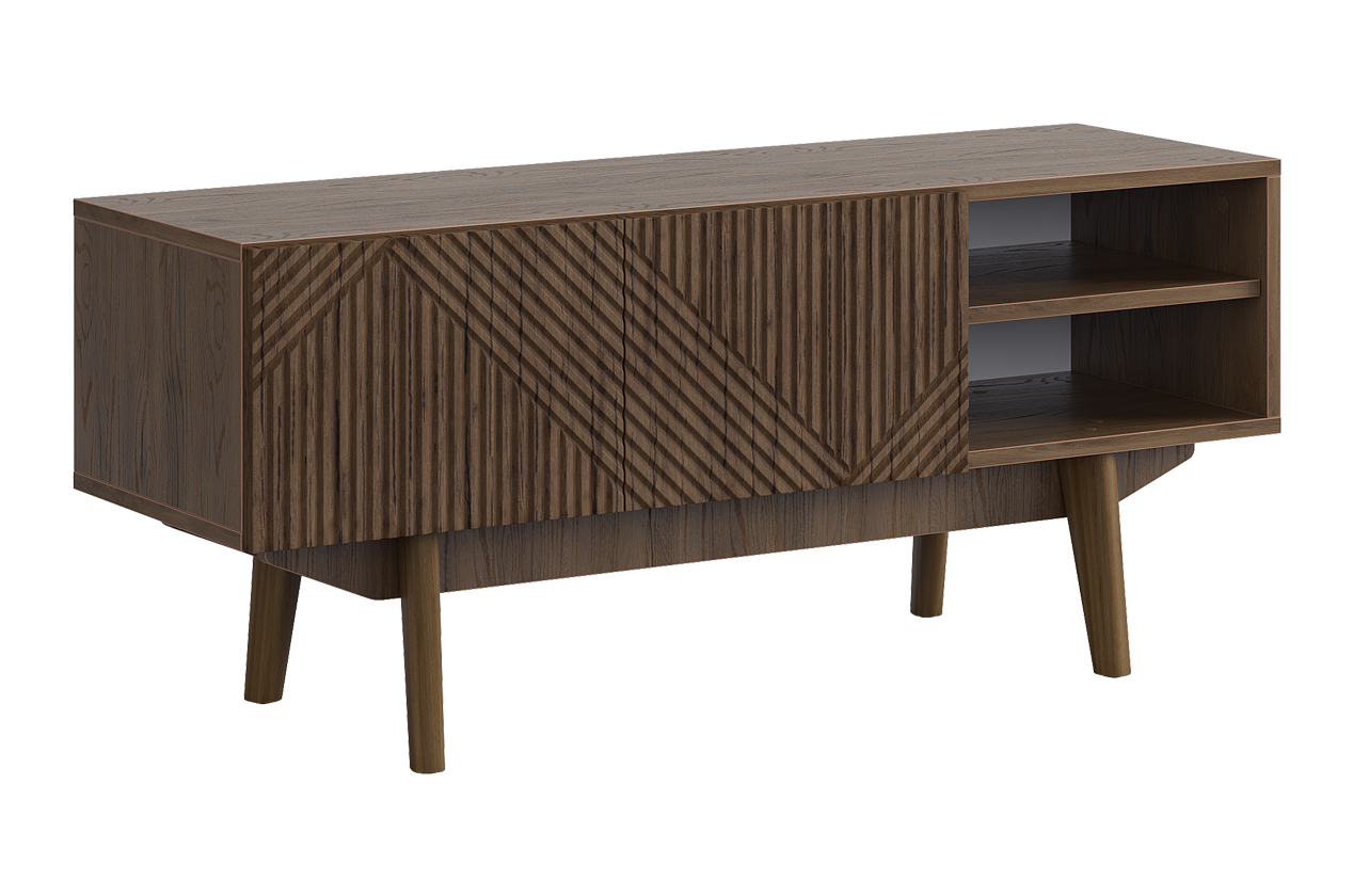 ТВ тумба 110 Мира 2 (дуб гудзон шоколадный)