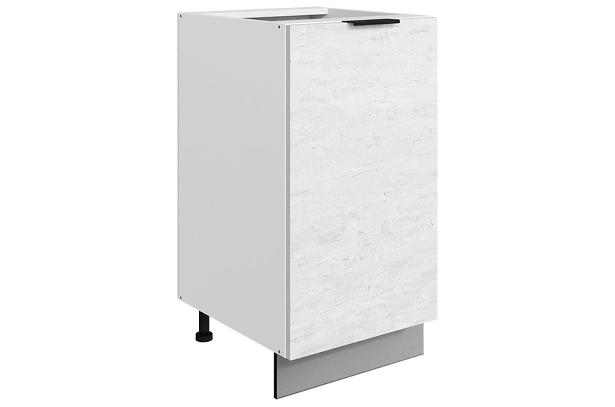 Стоун Шкаф рабочий L400 (1 дв. гл.) (белый/белая скала)