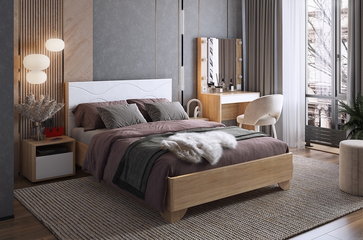 Спальный гарнитур Зара К3 (дуб сонома/белый)