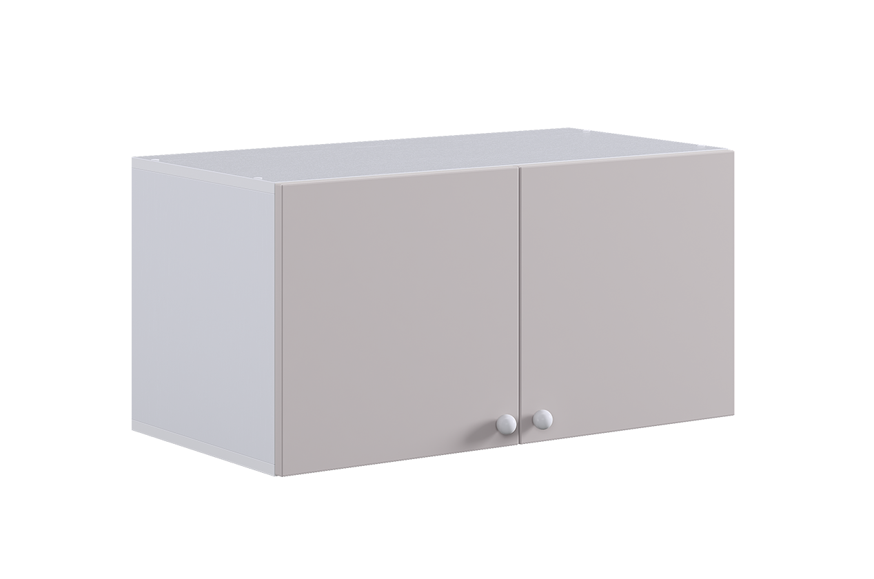 Милана Антресоль двухдверная (белое дерево/сакура)