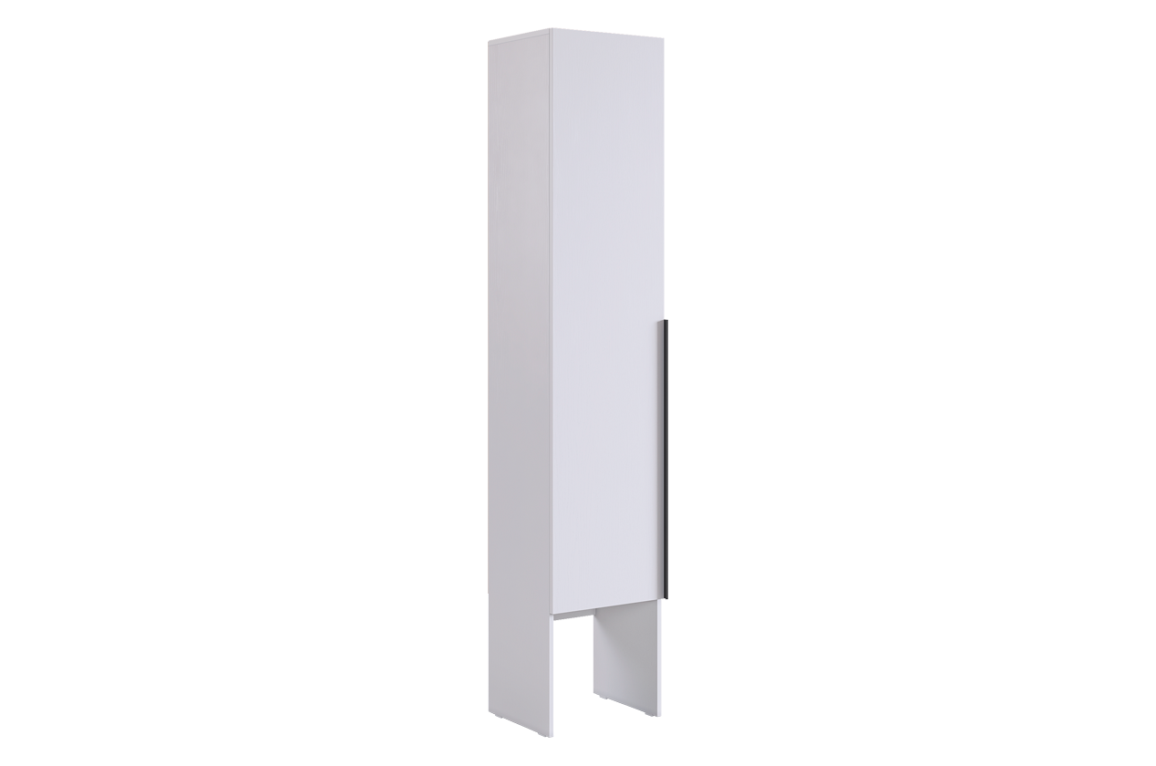 Шкаф однодверный L400 Баско (белое дерево)