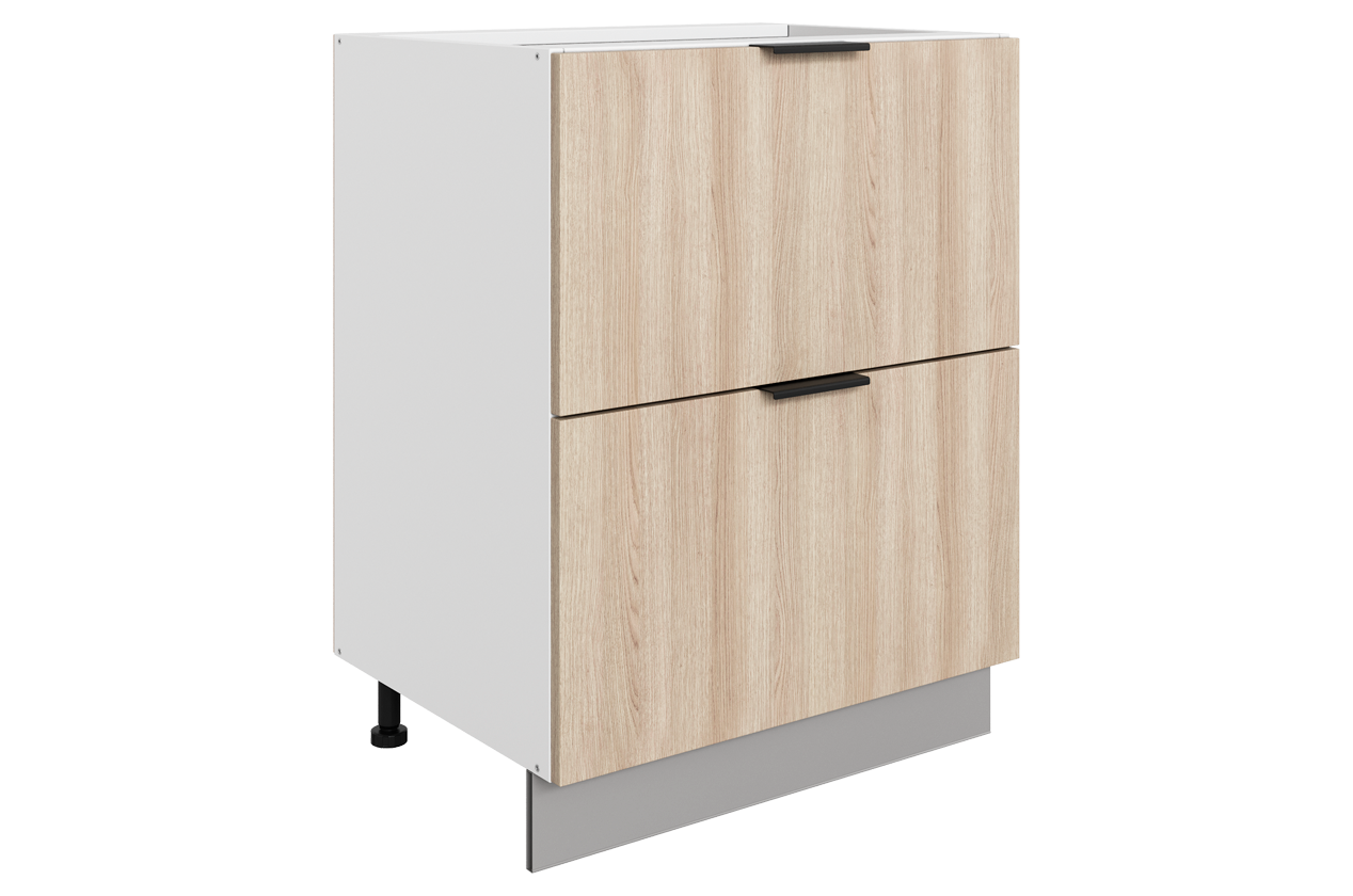 Стоун Шкаф рабочий L600 B500 Слим (2 ящ.)