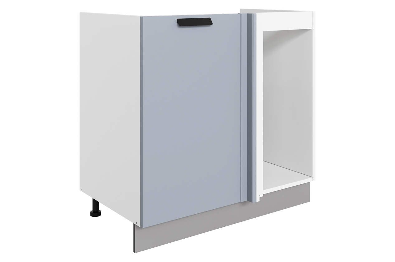 Джаз Шкаф рабочий под мойку угл. L800 B500 (1 дв. гл.) (эмаль)