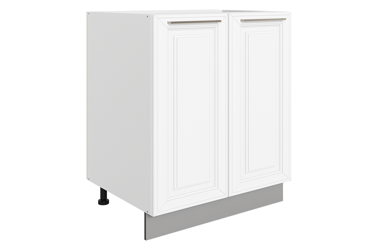 Мишель Шкаф рабочий L600 (2 дв. гл.) (эмаль) (белый/белый)