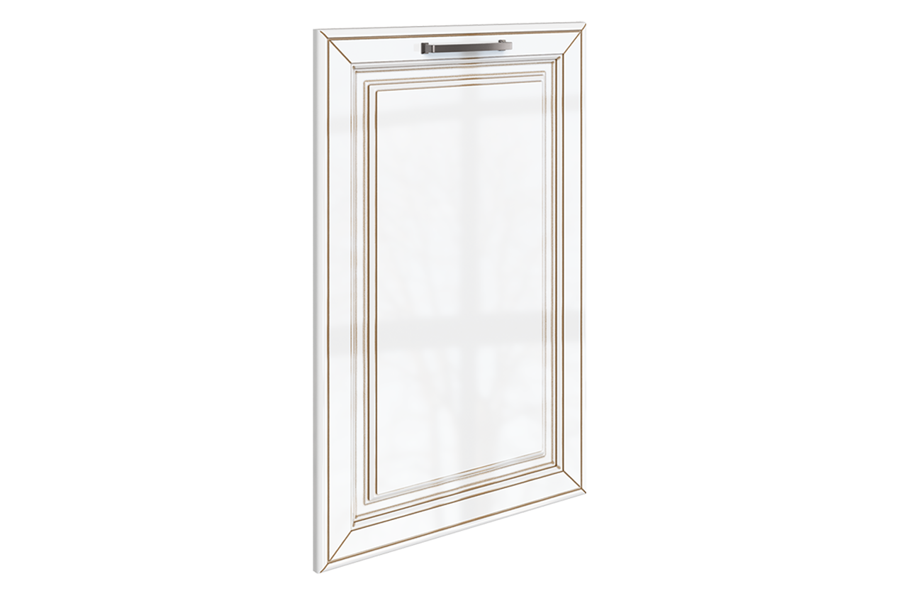 Атланта Дверь глухая L450 (эмаль) (белый глянец патина золото)