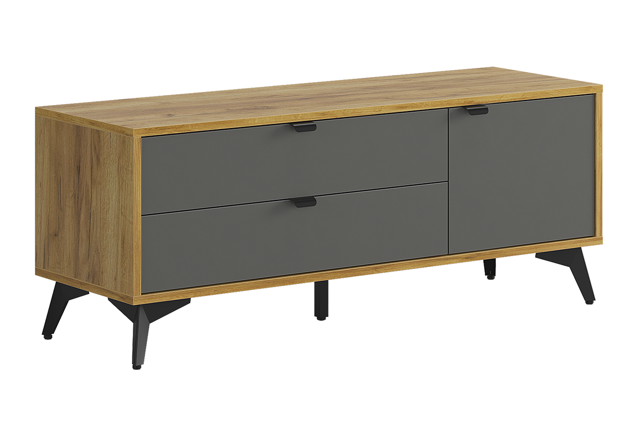 ТВ тумба 110 Марк (дуб крафт золотой/графит)