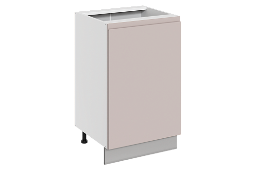 Фьюжн Шкаф рабочий L500 (1 дв. гл.) (правый) (эмаль) (белый/кофейный)
