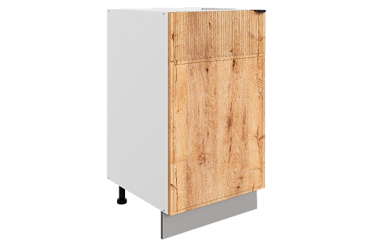 Бариста Шкаф рабочий L450 (1 дв. гл.) (левый) (белый/дуб европейский матовый)