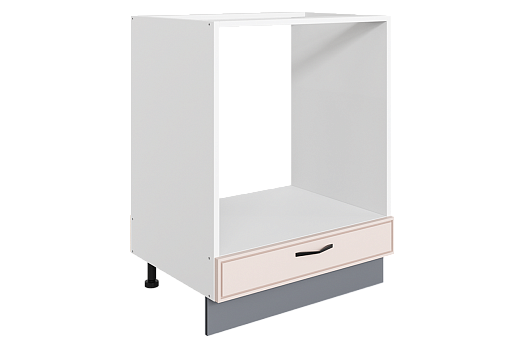 Монако Шкаф рабочий под духовку L600 (1 ящ.) (белый/айвори матовый)