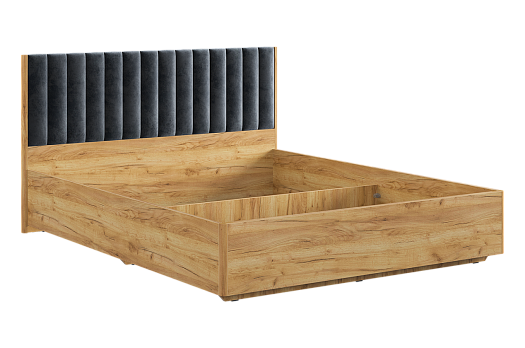 Адам Каркас кровати 160х200 см (дуб крафт золотой/грей алькантара (велюр))