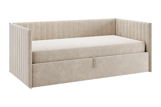 Кровать с подъемным механизмом Твикс (Софа) 90х200 см (капучино (велюр))