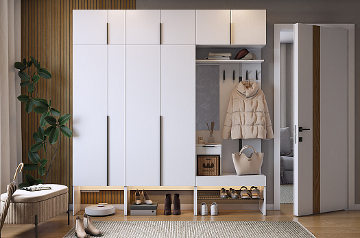 Прихожая "Баско К10" (белое дерево)