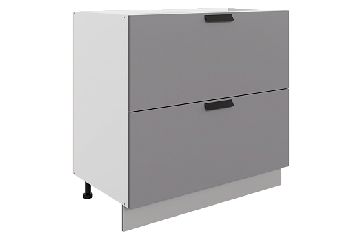 Джаз Шкаф рабочий L800 Старт (2 ящ.) (эмаль) (белый/серый)