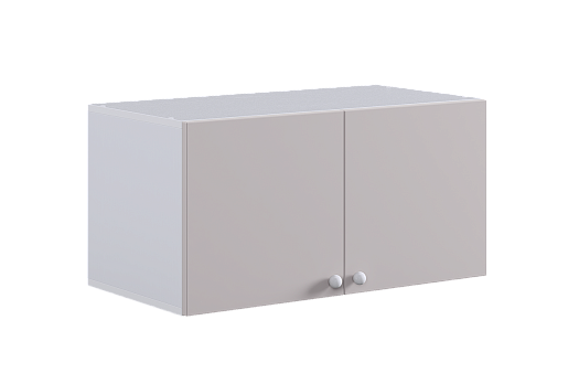 Милана Антресоль двухдверная (белое дерево/сакура)