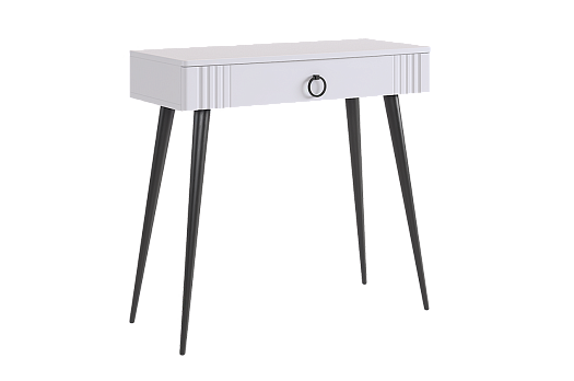 Ева Туалетный столик 2 (без зеркала) (белое дерево/белый матовый)