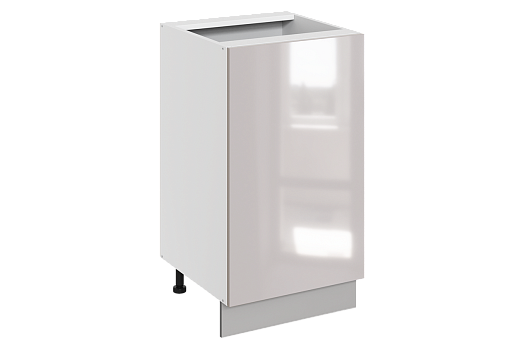 Кристи Шкаф рабочий L450 (1 дв. гл.) (эмаль) (белый/дымчатый глянец)