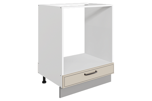 Атланта Шкаф рабочий под духовку L600 (1 ящ.) (эмаль) (белый/сливки патина платина)