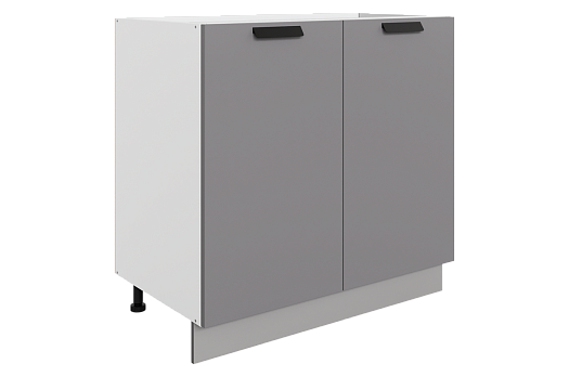 Джаз Шкаф рабочий L800 (2 дв. гл.) (эмаль) (белый/серый)