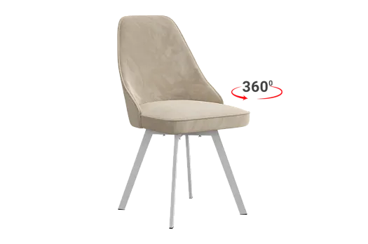 Стул Милан 2 Т2П (пломбир (велюр)/белый)