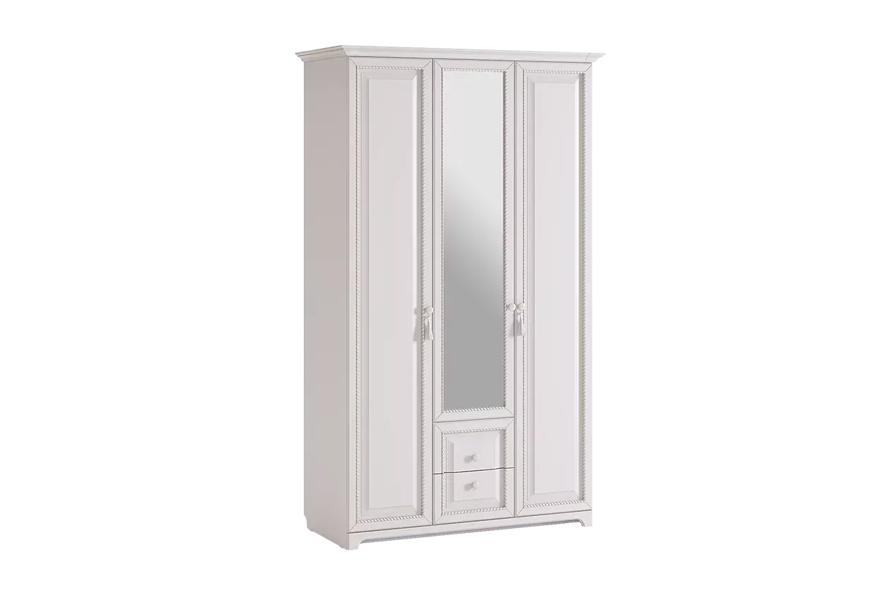 Белла Шкаф 3-створчатый (белый/джелато софт)