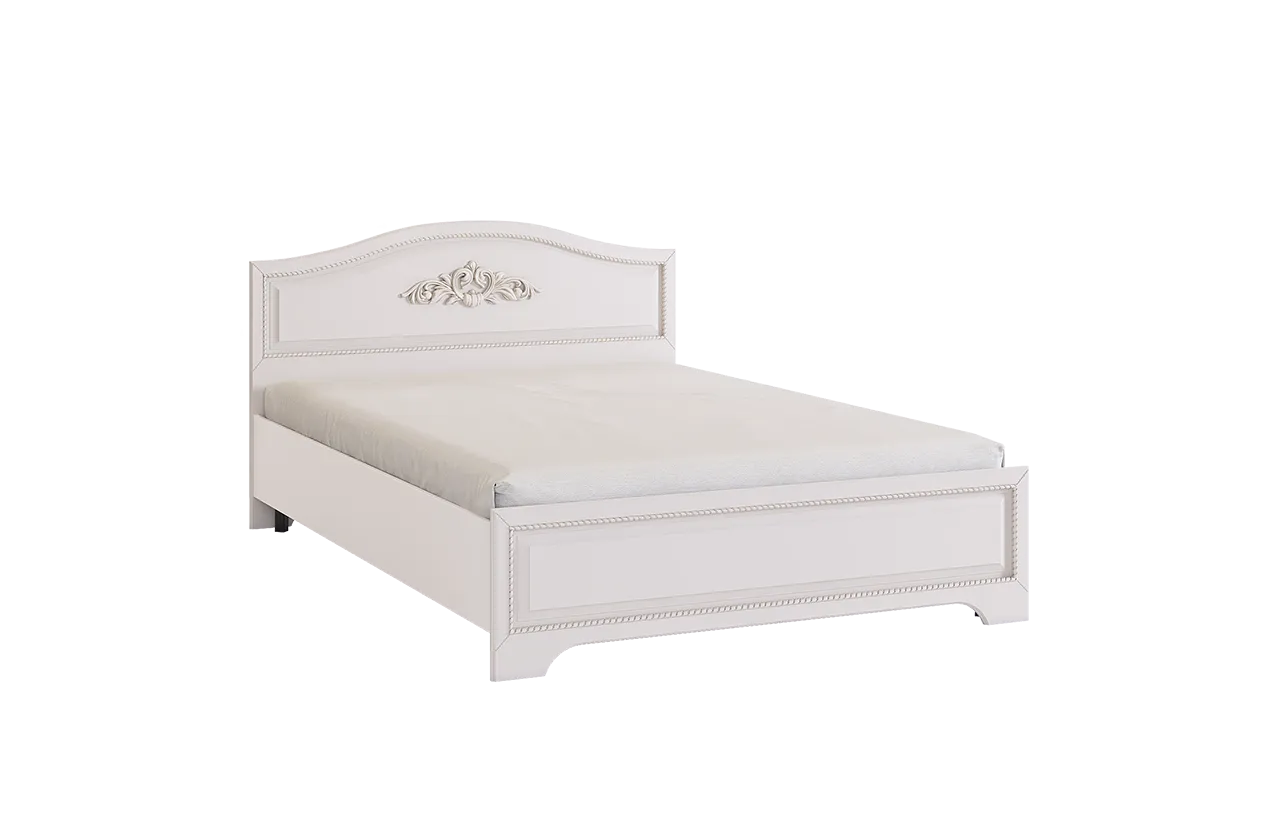 Белла Кровать с основанием (комфорт) 140х200 см (белый/джелато софт)