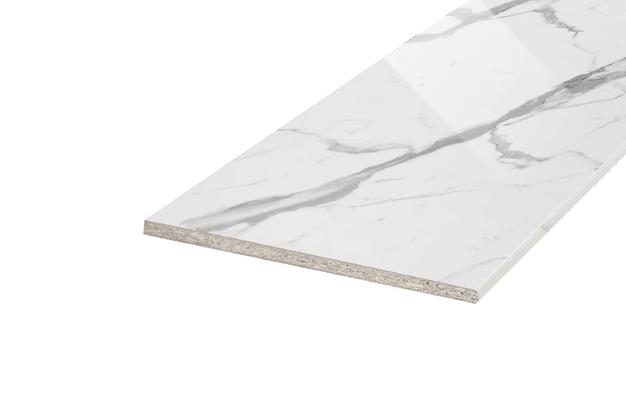 Столешница постформинг глянец H38 L1400 (гранит белый глянец)